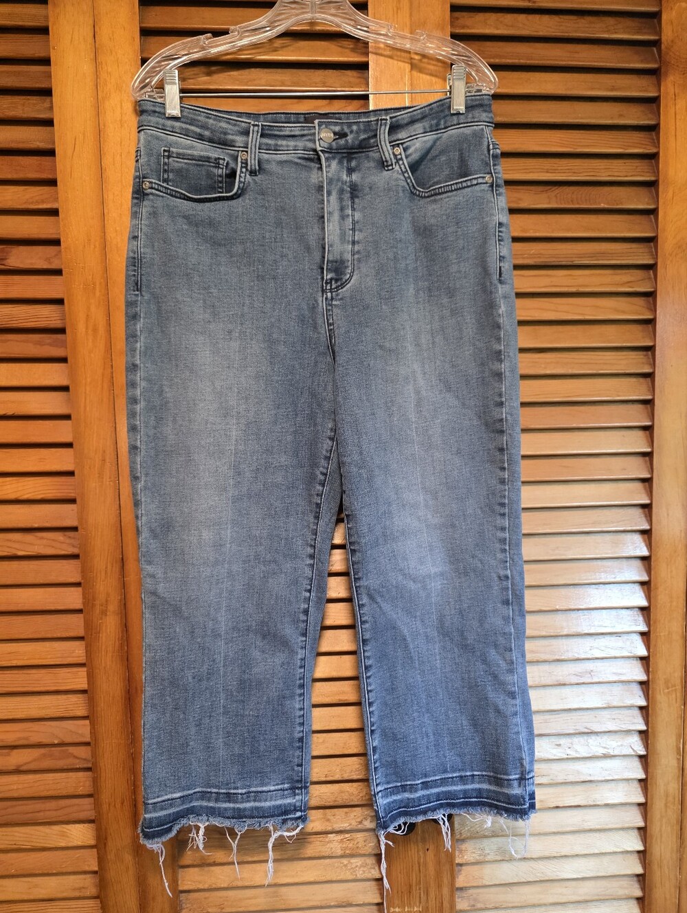 NYDJ Joni High-Rise Relaxed Capris Jeans Majestic Wash Size 12